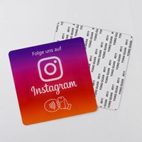 Autocollant NFC en acrylique intelligent : Tappez pour nous suivre sur Instagram, Google Review – Idéal pour le marketing sur les réseaux sociaux