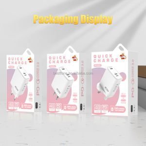 Cargador de Teléfono Móvil de 40 W, Enchufe EU, US, UK, Tipo C, <span class=keywords><strong>Carga</strong></span> Rápida para Android, <span class=keywords><strong>Carga</strong></span> Súper Rápida para Samsung/Xiaomi/<span class=keywords><strong>Huawei</strong></span> - Product Image 3