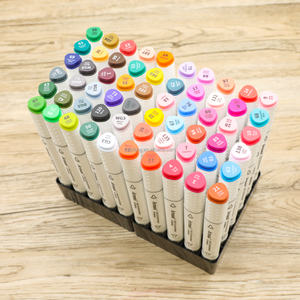 Ensemble <span class=keywords><strong>de</strong></span> stylos marqueurs artistiques professionnels <span class=keywords><strong>à</strong></span> double pointe Artmate, <span class=keywords><strong>encre</strong></span> <span class=keywords><strong>à</strong></span> base d'alcool, 60 couleurs, protection <span class=keywords><strong>de</strong></span> l'environnement, double face - Product Image 3