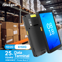 Escáner PDA de 8 Núcleos y 6 Pulgadas con Pantalla Completa, Android 14, 6+64 GB, IP67, Resistente, Escáner de Códigos QR Android, PDA Portátil con Batería de 5100 mAh