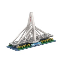 Modèle de scène d'ingénierie du Pont du Lac Wanshan en briques, ensemble de blocs de construction personnalisés pour collection et décoration, cadeau