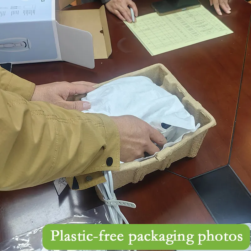 家電用のリサイクル可能な紙包装用にバルクでカスタマイズされた生分解性平口バッグをメーカーが提供しています。