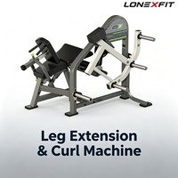 Machine à extensions de jambes à charge libre, série trois rails, avec coussin dorsal 8 positions, protège-tibias, bras de torsion, 5 niveaux de résistance, en acier inoxydable