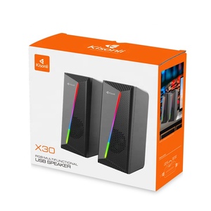 Kisonli Haut-parleur de bureau <span class=keywords><strong>PC</strong></span> Gaming RGB Haut-parleur Double Super Bass Filaire <span class=keywords><strong>Gamer</strong></span> Éclairage Bureau Portable USB RGB Haut-parleur - Product Image 5