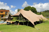 Tente extensible de couleur sable jaune pâle pour le camping en plein air, vente en gros en Chine, pour les événements en plein air