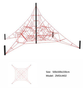 Filet d'escalade pyramidal Flyfun avec sentiers <span class=keywords><strong>de</strong></span> ramper à plusieurs niveaux, équipement <span class=keywords><strong>de</strong></span> jeu commercial pour <span class=keywords><strong>les</strong></span> parcs communautaires, zones d'aventure en plein air - Product Image 2