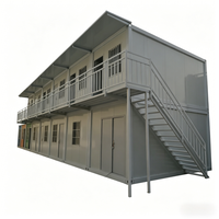 Bâtiment de chantier temporaire modulaire durable, bureau conteneur à 2 étages assemblé, bureau de chantier temporaire modulaire extensible