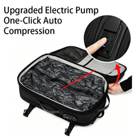 Sac à dos de voyage étanche à compression sous vide, extensible, avec port USB, compartiment pour ordinateur portable de 16 pouces, grande capacité, pour affaires et randonnée