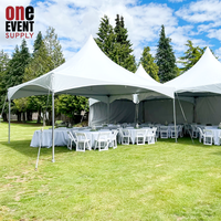 Tente de réception à structure croisée 3m x 3m (10ft x 10ft) en PVC imperméable pour événements extérieurs, mariages et fêtes