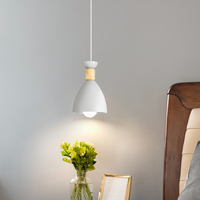 Lustre en fer suspension E27 cage éclairage intérieur moderne nordique macaron trois têtes ampoules suspension pour cuisine