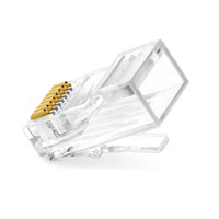 Connecteur RJ45 mâle Cat 5E 8P8C Cat 7 en laiton plaqué or étanche IP44 pour automatisation industrielle 1000V