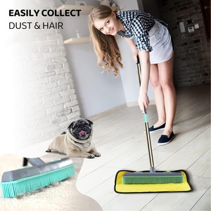Factory Custom Portable <strong>Cat</strong> Dog Hair Remover <strong>Broom</strong> Convenient PP TPR Adjustable Handle Pet Hair Removal Carpet <strong>Broom</strong> - Product Image 5