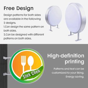 Custom Round LED <strong>Light</strong> Boxes For Advertising And Promotional Displays Wall-mounted Outdoor Double-sided Acrylic <strong>Light</strong> <strong>Box</strong> - Product Image 5