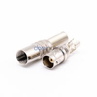 Connecteur BNC femelle droit de type baïonnette à souder IP65 50 ohms pour caméra de vidéosurveillance