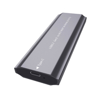 Enclosure SSD M.2 PCIe NVME Aluminium Pembaca SSD Mendukung NGFF & NVME SSD dengan Antarmuka Eksternal Tipe C
