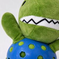 Jouet pour chien en forme de dinosaure, corps en TPR avec membres en peluche, jouet résistant aux morsures et qui émet des sons pour jouer à l'intérieur et à l'extérieur
