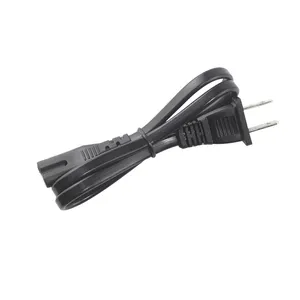 2 Core Wire 2 Pin US Plug to Figure 8 IEC C7 Extension PC Laptop AC Power Cable