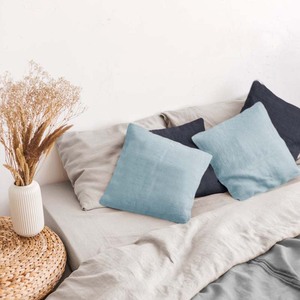 <span class=keywords><strong>Funda</strong></span> de lino y lino francés para almohada, cuadrada, <span class=keywords><strong>60x60</strong></span>, lisa, 100%, vintage, con cremallera - Product Image 2