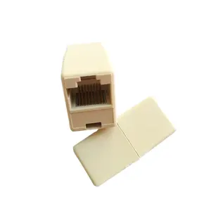 RJ45 Coupler Ethernet Coupler, adaptor ekstensi kabel Ethernet untuk Cat5e/Cat6/Cat7