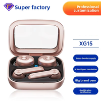 Earphone Nirkabel XG15 Baru untuk 5.0, Model Pribadi Dual-Ear TWS IPX4 Tahan Air, Lampu Bernapas, In-Ear untuk Olahraga
