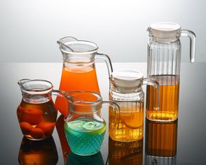 Vente en gros de petites cruches de bière en <span class=keywords><strong>verre</strong></span> 0,5 L 500ml d'<span class=keywords><strong>eau</strong></span> Rio pichets à boire avec bec et poignée latérale - Product Image 6