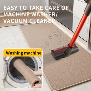 Tapete de Cocina Rectangular Sally con Suela de Caucho y Cáñamo, Antideslizante, Absorbente, Lavable, de Color Sólido, para Cocina de Restaurante - Product Image 5