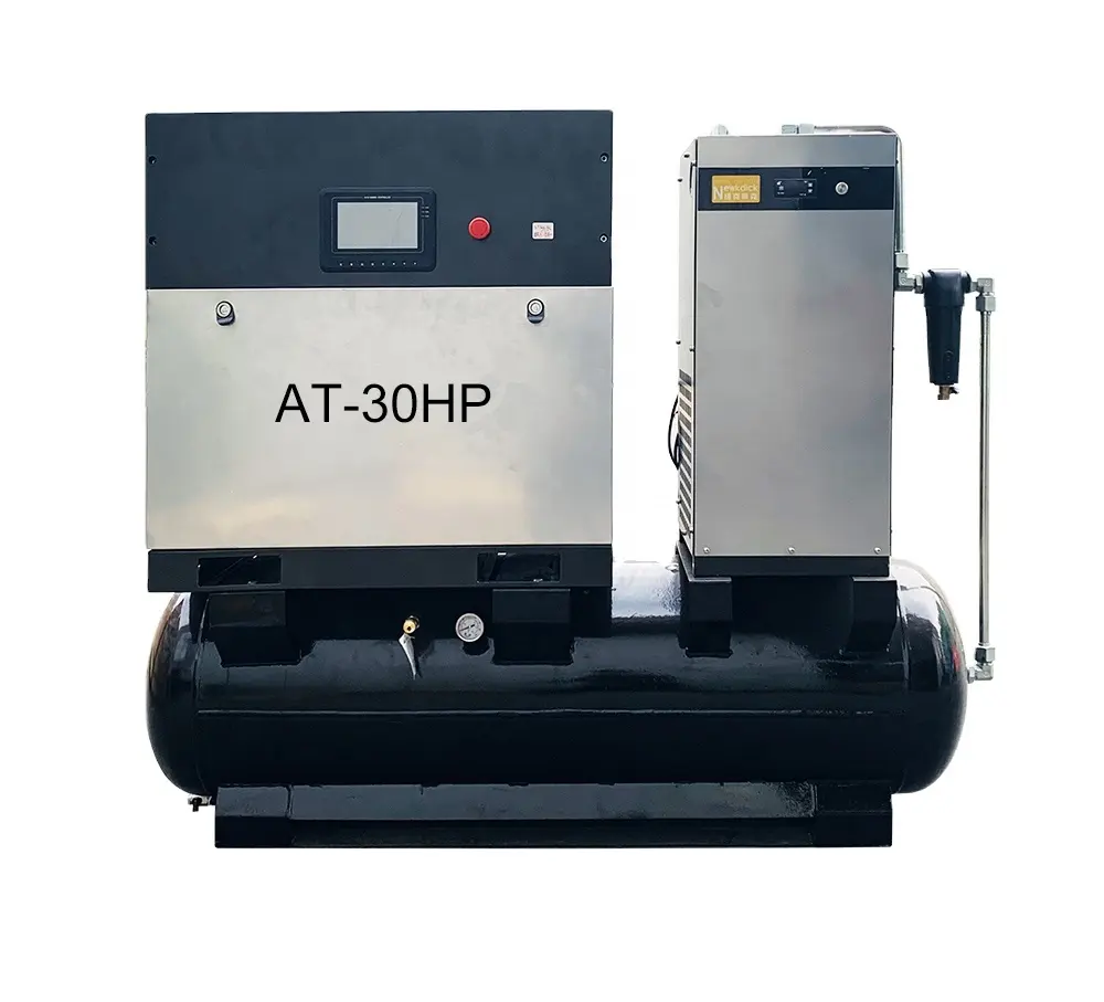 4 in 1 7.5kw 10Hp low pressure Oil-injected variable frequency direct driven integrated rotary screw air compressor