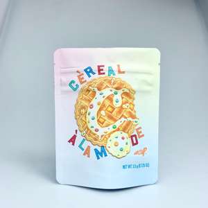 Ziplock 3.5g Mylarポーチチャイルドプルーフのロゴ付きソフトタッチ再販売可能な4x6マイラーバッグの無料サンプル - Product Image 2