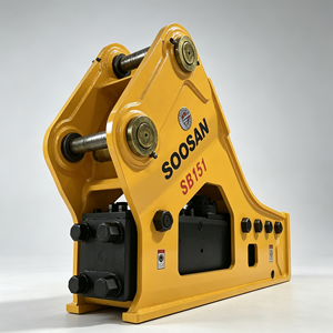 Casse-roche hydraulique latéral SOOSAN SB151 pour excavatrice de 40 à 55 tonnes, travaux de construction et de démolition intensifs - Product Image 4