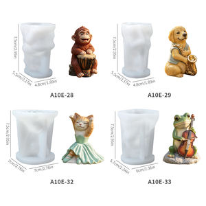 Moules en silicone DM1341 <span class=keywords><strong>pour</strong></span> résine époxy, motifs animaux mignons (singe, chien, chat, grenouille) <span class=keywords><strong>pour</strong></span> bougies parfumées, plâtre et créations artistiques - Product Image 6