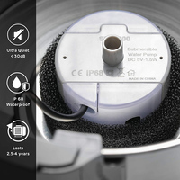 Pompe submersible pour fontaine à eau pour animaux de compagnie, abreuvoir pour chat SMA-800, pompe à eau USB, accessoires pour fontaine à eau pour chats, pompe à eau silencieuse DC 5V/1A