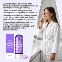 Tablettes de dentifrice en vente flash : Hydroxyapatite blanchissante, haleine fraîche, nettoyage dentaire solide portable, tablettes de dentifrice Cœur Violet