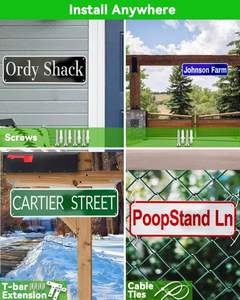 لافتات شوارع معدنية مخصصة للاستخدام الخارجي - لافتات عناوين عاكسة ذات وجهين من الألومنيوم السميك - Product Image 3