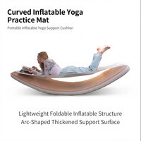 Tapis de yoga gonflable incurvé Choyu LSJ-0442, surface texturée portable pour Pilates, camping, entraînement en plein air et à domicile