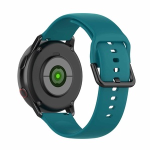 Boucle noire pour <span class=keywords><strong>Samsung</strong></span> <span class=keywords><strong>Galaxy</strong></span> <span class=keywords><strong>Watch</strong></span> <span class=keywords><strong>Active</strong></span>/<span class=keywords><strong>Active</strong></span> <span class=keywords><strong>2</strong></span> 40mm <span class=keywords><strong>44mm</strong></span> <span class=keywords><strong>Bracelet</strong></span> de Sport 20mm <span class=keywords><strong>Bracelet</strong></span> de montre en Silicone - Product Image 3