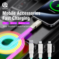 Câble de charge rapide USB-C tactile RGB pour iPhone 17 Pro Max, 20V 5A PD 60W/100W, câble de données Type-C USB OEM