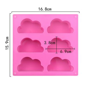 Molde de Silicona 3D para Pasteles, Diseño de Nube, 6 Cavidades, Creativo, Venta al por Mayor, Personalizado - Product Image 2