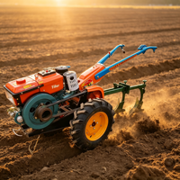 Tracteur diesel compact de 32 CV avec motoculteur pour terrasses en pente