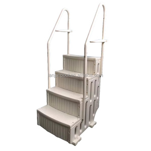 Scala per piscina da esterno bianca a 3 o 4 gradini - Gradini robusti, durevoli e antiscivolo - Product Image 5