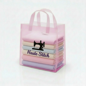 Sac de courses en plastique promotionnel en gros, logo personnalisé, taille et couleur, imperméable, durable, pour utilisation à emporter - Product Image 1