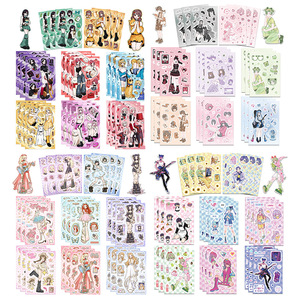 8 collages de personnages de dessins animés coréens originaux par paquet, avec des coques de téléphone très esthétiques pour filles et des autocollants Guka. - Product Image 5