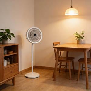 Electric Mechanical Plastic Floor <b>Fan</b> 14 Inch Strong Wind Standing Customizable OEM Auto Rotation <b>Remote</b> Adjustable Height - Product Image 4