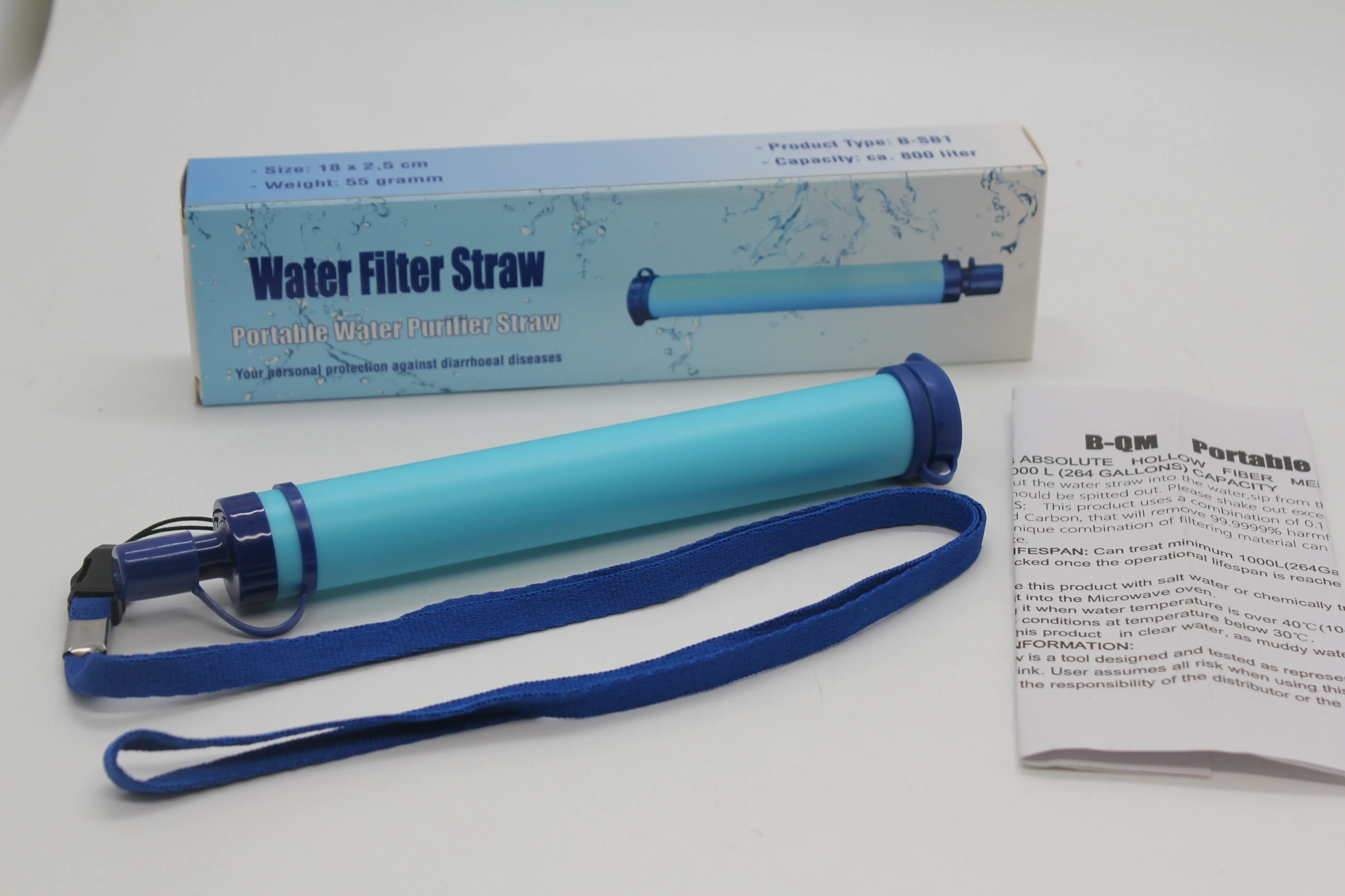 Personal Water Filter Straw Outdoor water filter camping  Hiking Survival drinking water filter straw for emergency