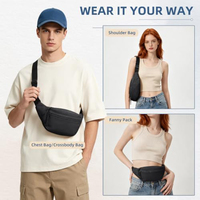 Sac banane bandoulière réglable pour femmes et hommes, idéal pour la course, les voyages et les activités sportives en extérieur