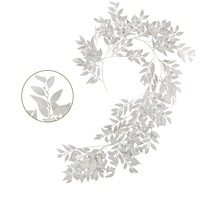 Faux rotin de simulation de saule fin 170 cm en bouquet pour décoration murale suspendue et plafond d'hôtel et de restaurant