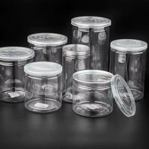 High Quality PET <strong>Plastic</strong> <strong>Jar</strong> With Screw Seal Lid For Home-Use Storage Of Cosmetics Lotions Candies Food White Color Supplier - Product Image 1