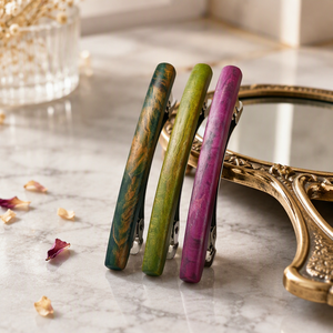 Pinces à cheveux en <span class=keywords><strong>bois</strong></span> naturel faites à la main, accessoires pour cheveux en <span class=keywords><strong>bois</strong></span> en gros avec emballage personnalisé - Product Image 3