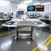 Machine à coudre programmable pour cuir et matériaux lourds, zone de travail 60x40cm, certifiée CE pour sacs à dos et sacs à main