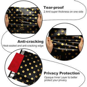 Paquete de 100 Sobres de Poliéster Dorados con Puntos de 10x13 Pulgadas, Bolsas de Envío Gruesas Autoadhesivas para Ropa, Envío en 2 Días, Entrega en 5 Días - Product Image 3