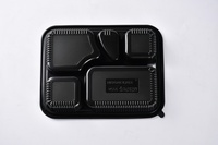 Vente en gros d'usine de boîte à bento jetable de qualité alimentaire boîtes à bento japonaises en plastique PP à emporter 4 compartiments de stockage des aliments